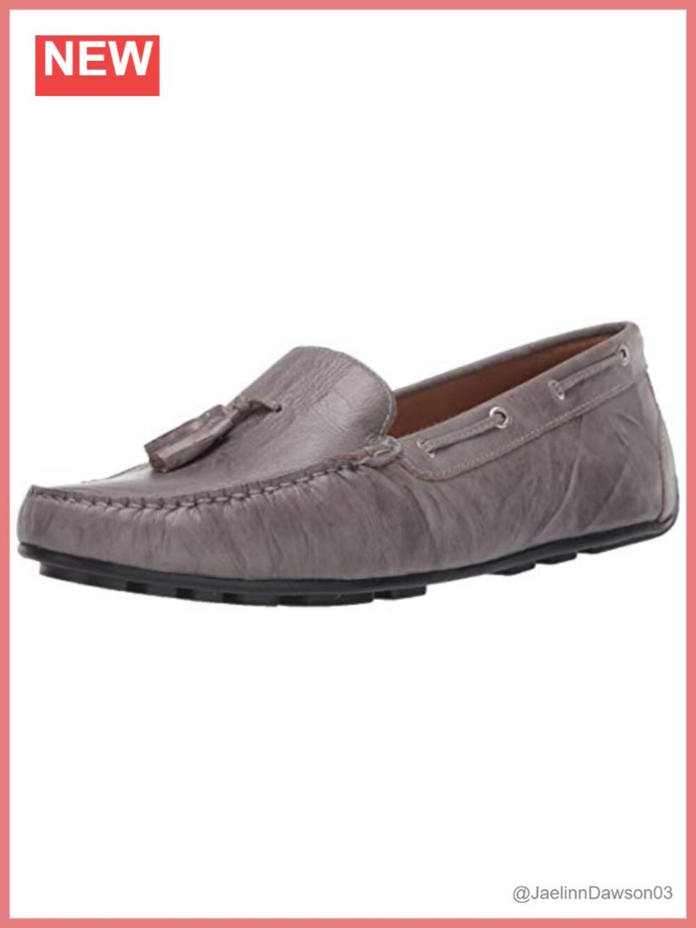 Genuine Leather Tassle Driving Loafers Women's Slip-On Comfort Gel Heel